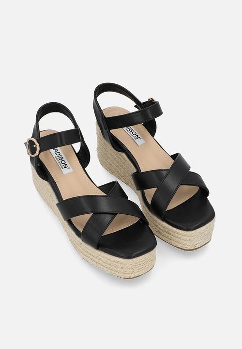 Madison® - Libby espadrille wedge - black