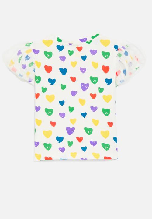 Pop Candy - Heart print tee-white