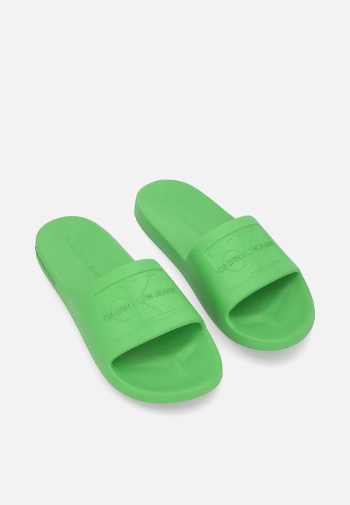 Calvin Klein - Slide monogram debossed - classic green
