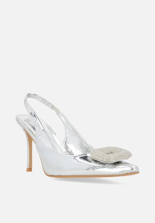 Public Desire - Floss slingback heel - silver metallic