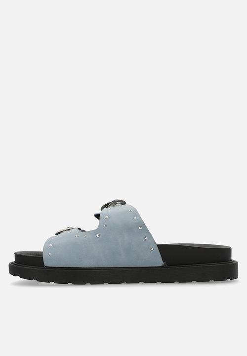 Oxford Street - Double Buckle Slide - Light Blue