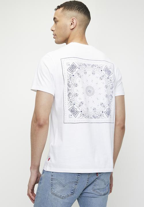Levi’s® - Graphic crewneck tee za - bw bandana white