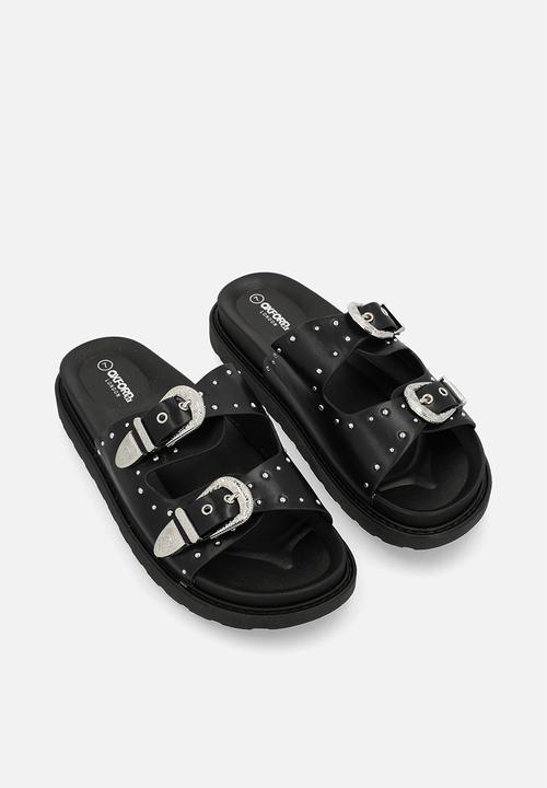 Oxford Street - Double Buckle Slide - Black