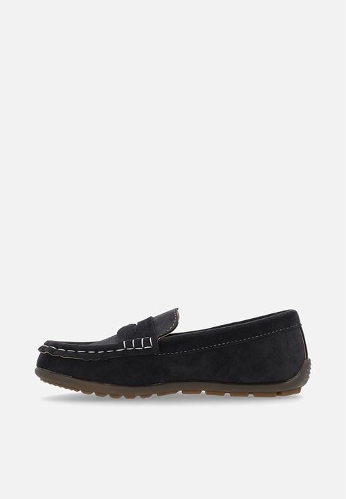 Pop Candy - Faux suede loafer-navy
