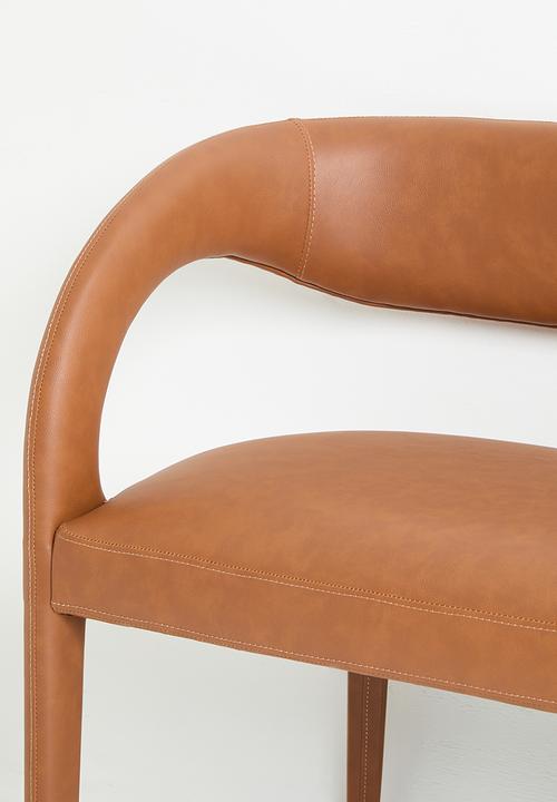 Sixth Floor - Lira PU fully upholstered chair-tan