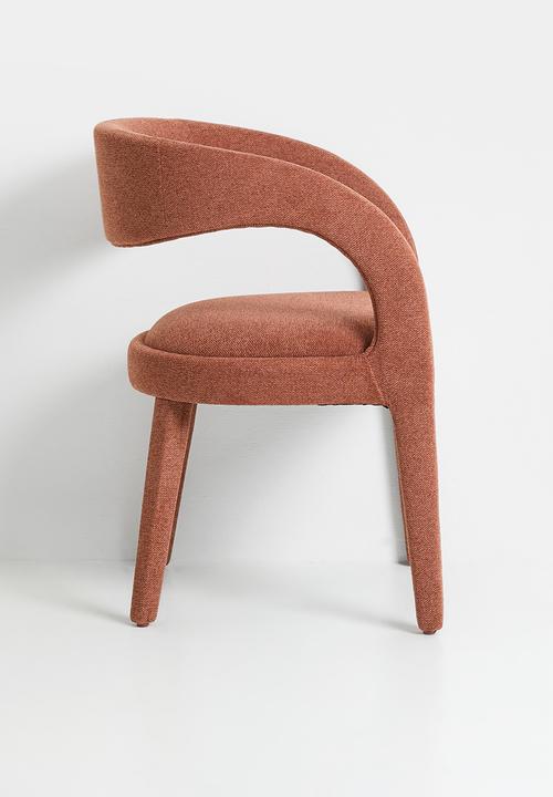Sixth Floor - Elle woven fully upholstered chair-rust