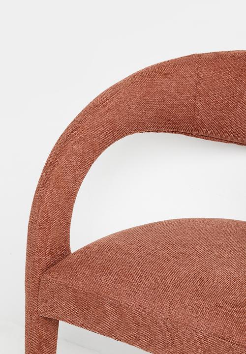 Sixth Floor - Elle woven fully upholstered chair-rust