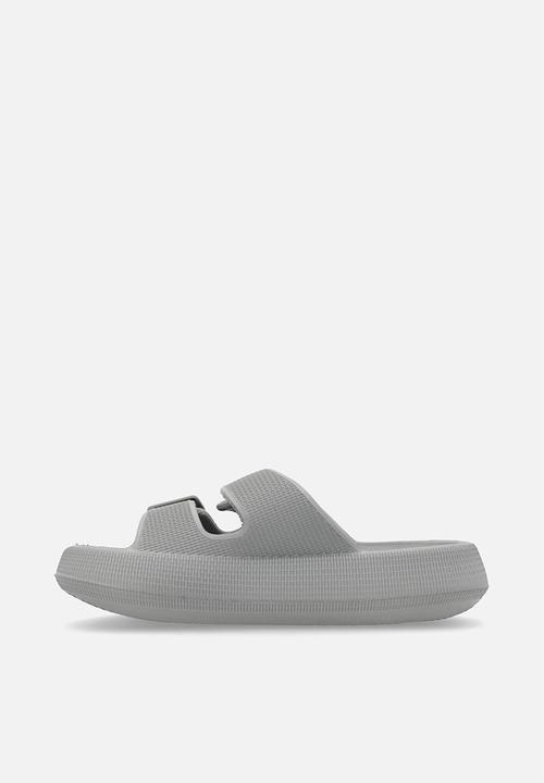 Pop Candy - Twin strap slides-grey