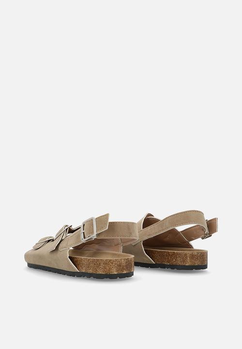 Pop Candy - Twin buckle sandals-beige