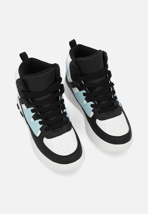 Pop Candy - Colour block hi top sneakers-black & white