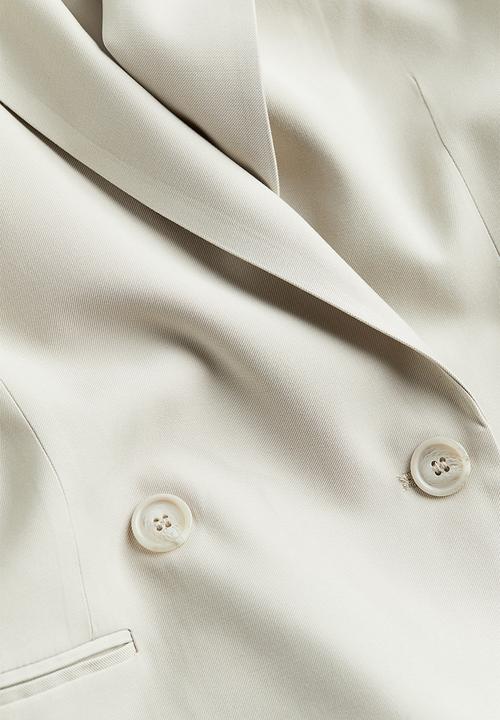 H&M - Double-breasted blazer - light grey