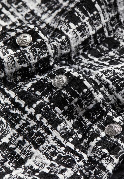 H&M - Bouclé jacket - black/checked