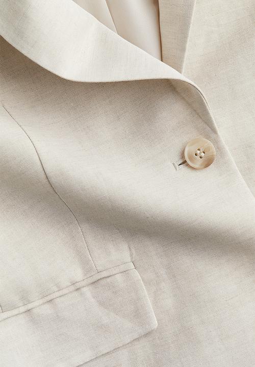 H&M - Linen-blend blazer - light beige