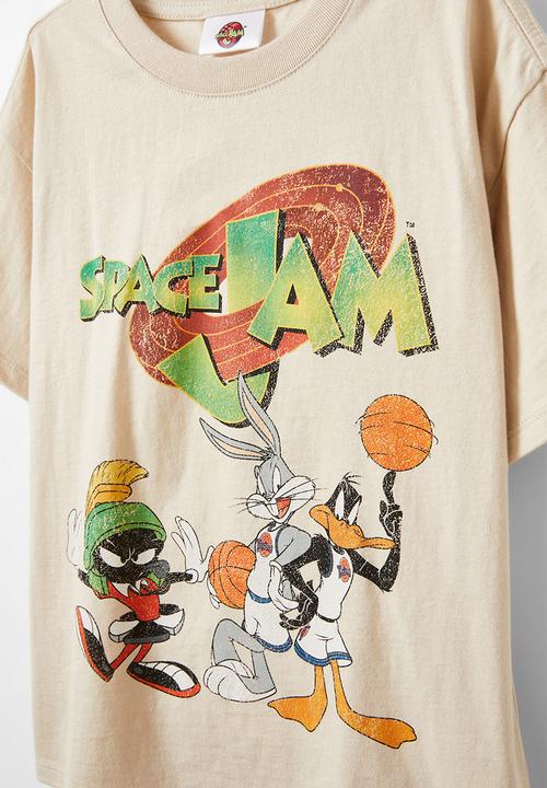 Cotton On - License drop shoulder short sleeve tee - lcn wb rainy day/space jam