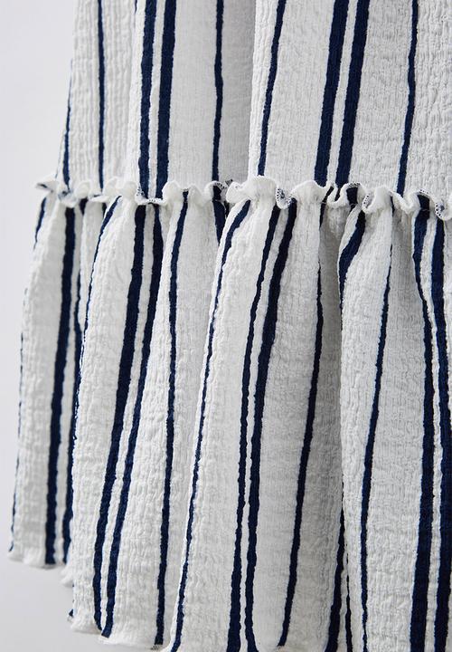 Cotton On - Hallie tiered dress - in the navy/stripe