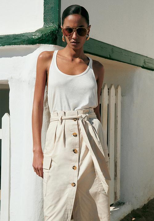 H&M - Utility skirt - beige