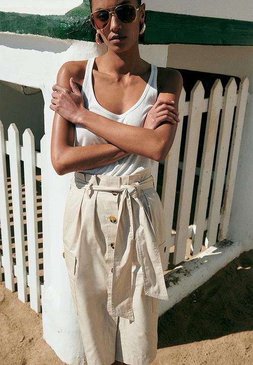 H&M - Utility skirt - beige