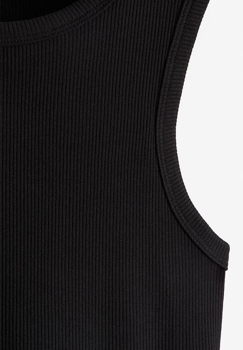 H&M - Ribbed bodycon dress - black