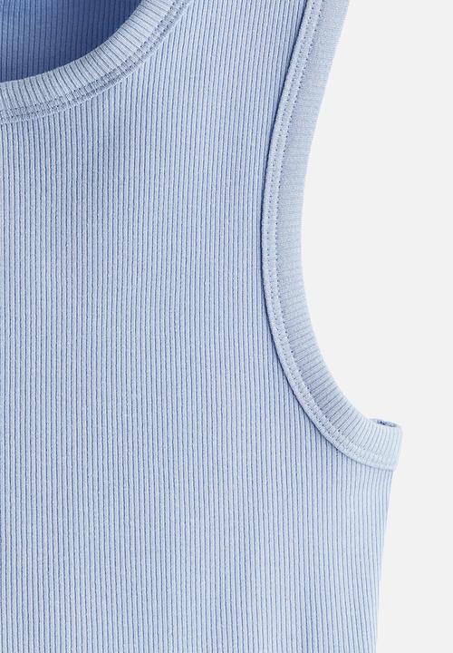 H&M - Ribbed bodycon dress - light blue