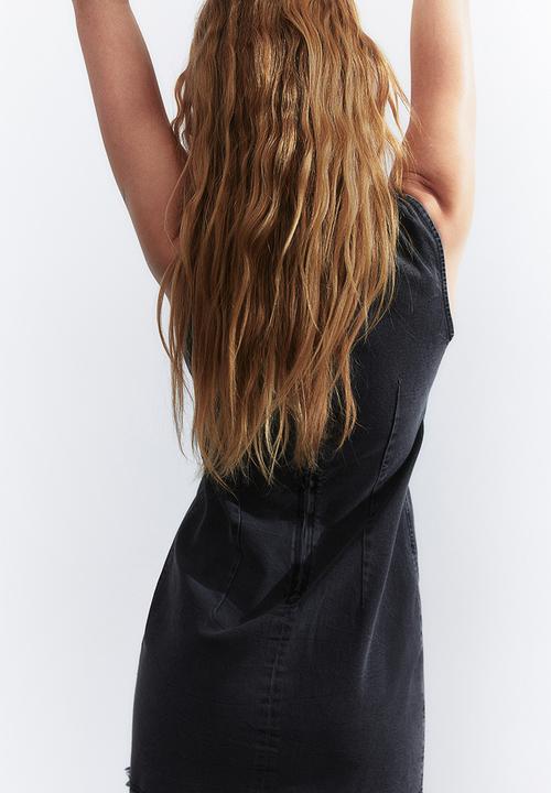 H&M - Denim bodycon dress - black