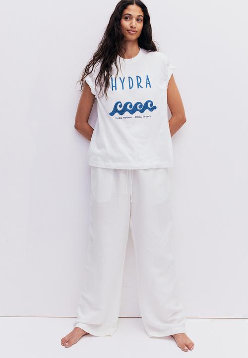 H&M - Print-motif T-shirt - white,multi