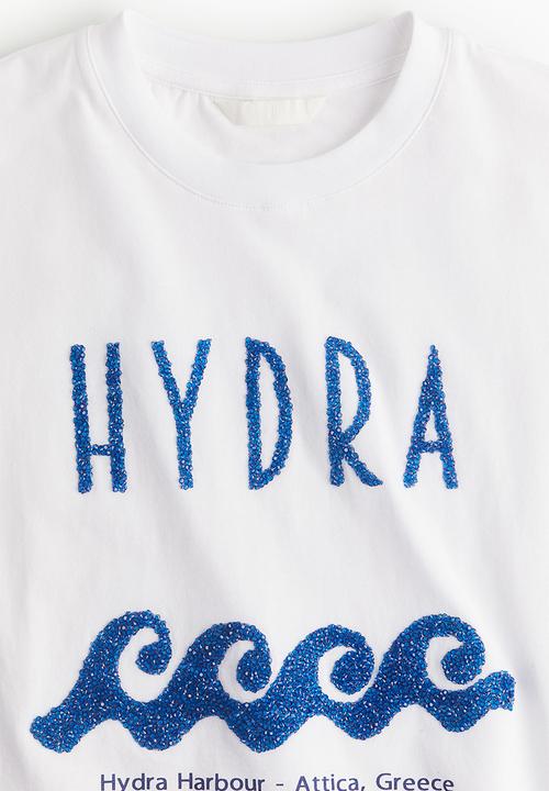 H&M - Print-motif T-shirt - white,multi