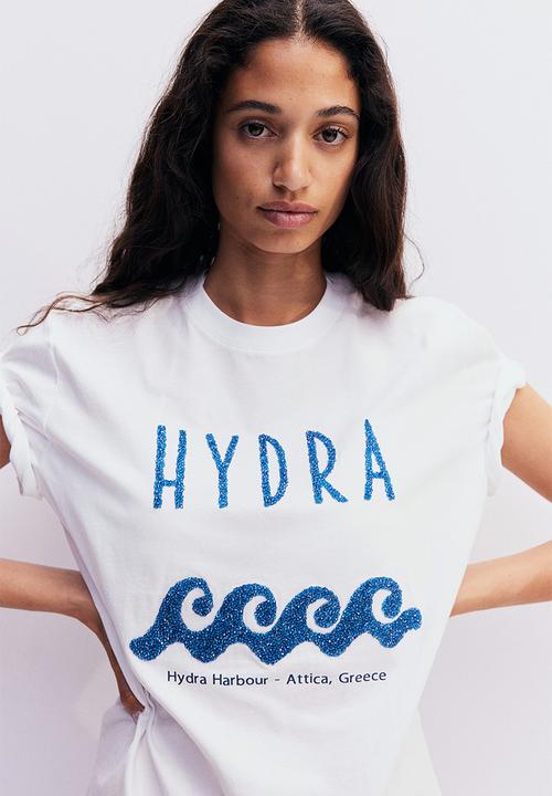 H&M - Print-motif T-shirt - white,multi