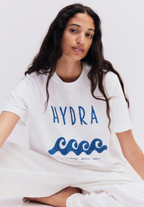 H&M - Print-motif T-shirt - white,multi