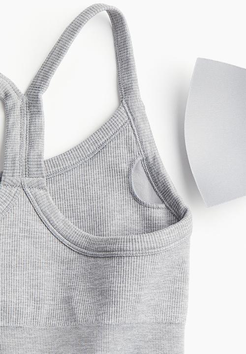 H&M - Drymove™ seamless medium support sports bra - grey