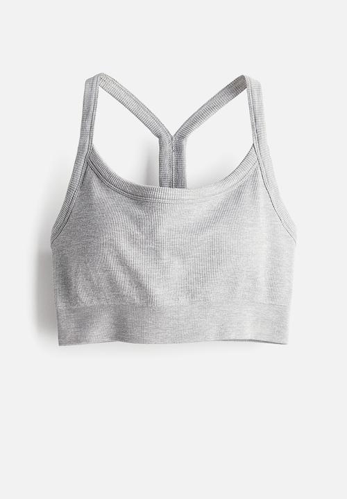 H&M - Drymove™ seamless medium support sports bra - grey