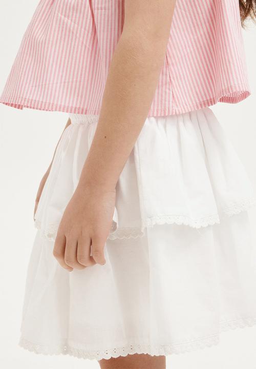 Cotton On - Kennedy ruffle skirt - white