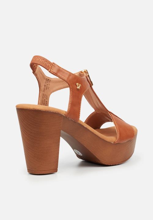 Butterfly Feet - Kayla 5 block heel - tan
