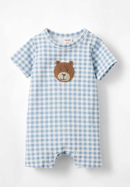 Cotton On - 2 Pack the short sleeve bubbysuit & romper - dusty blue