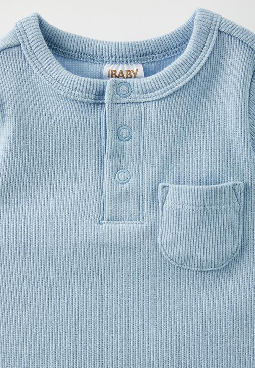 Cotton On - 2 Pack the short sleeve bubbysuit & romper - dusty blue