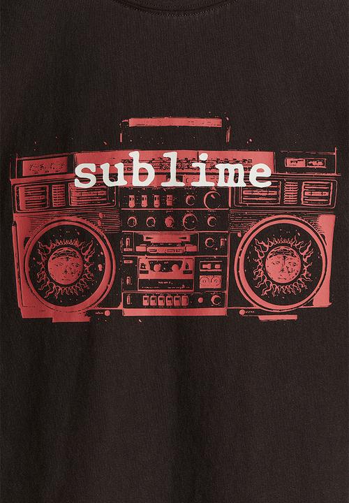 H&M - Oversized printed T-shirt - dark brown sublime