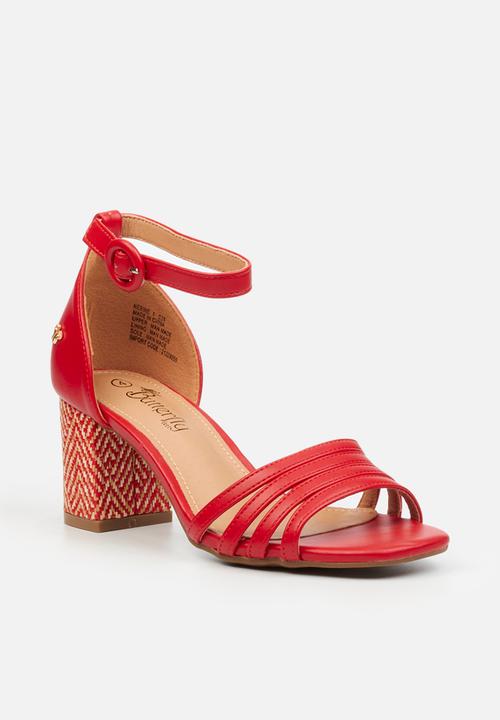 Butterfly Feet - Nerine 1 Block heel - red