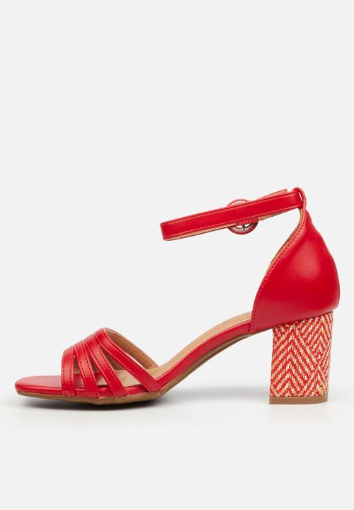 Butterfly Feet - Nerine 1 Block heel - red