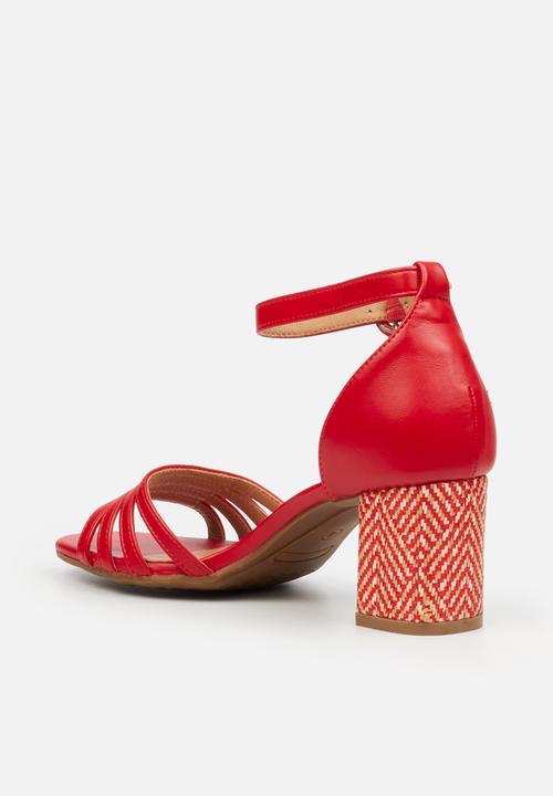 Butterfly Feet - Nerine 1 Block heel - red