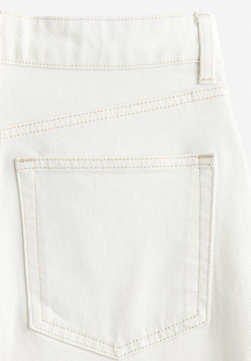 H&M - Wide high ankle jeans - white
