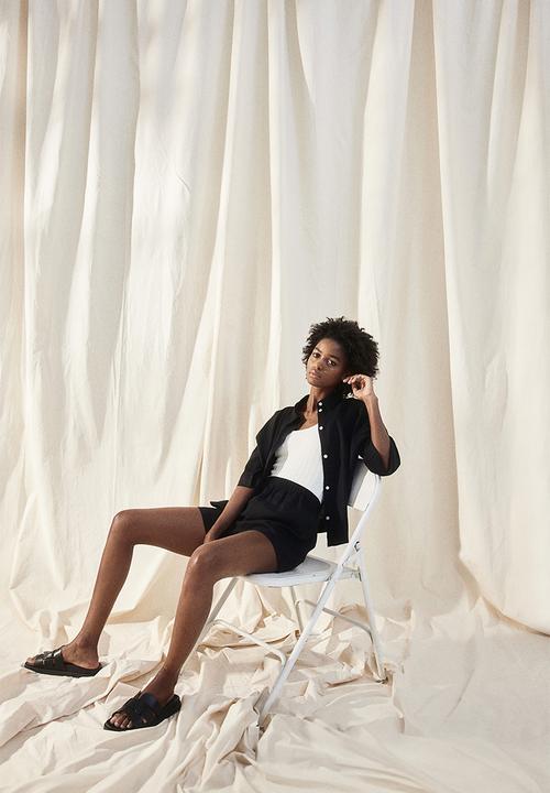 H&M - Linen shirt - black