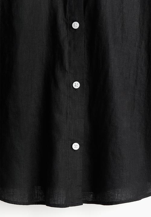 H&M - Linen shirt - black