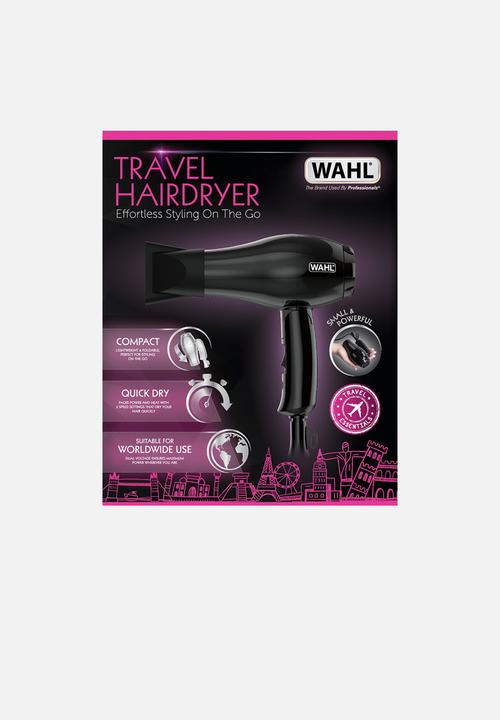 WAHL - Travel 1000w Foldable Dual-Voltage DC Hair Dryer with Diffuser