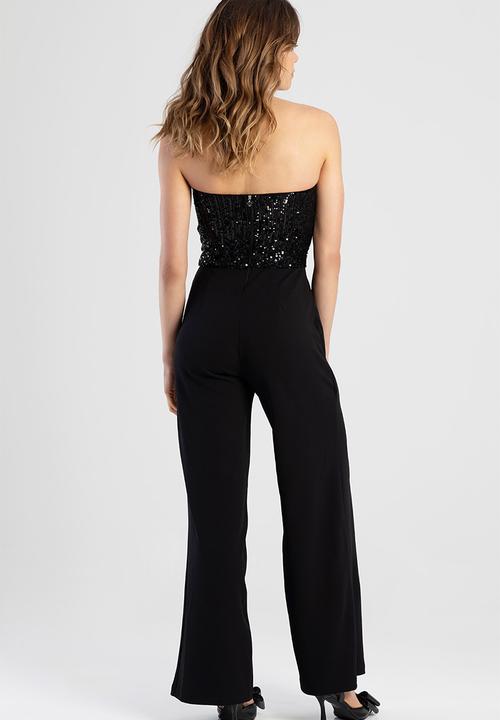 SISSY BOY - Wish I Knew: Straight Neckline Jumpsuit With V-Wire And Slit Details - Black