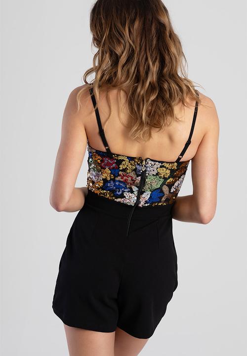 SISSY BOY - Next Up: Playsuit With A Corset Bodice - Black Multi