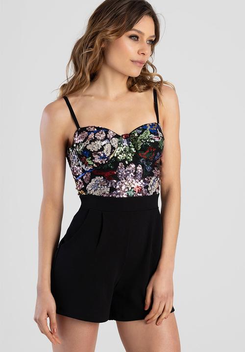 SISSY BOY - Next Up: Playsuit With A Corset Bodice - Black Multi
