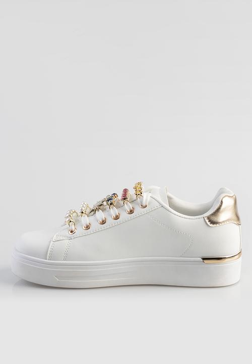 SISSY BOY - Trim sneaker - white & gold