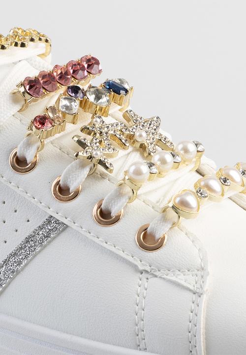 SISSY BOY - Trim sneaker - white & gold