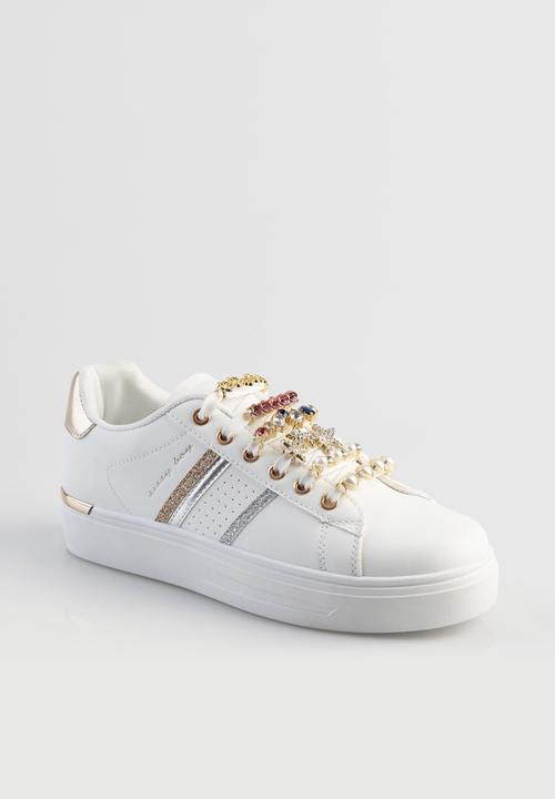SISSY BOY - Trim sneaker - white & gold
