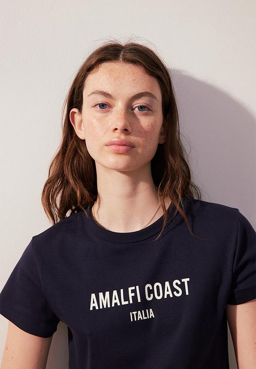 H&M - Fitted cotton T-shirt - blue