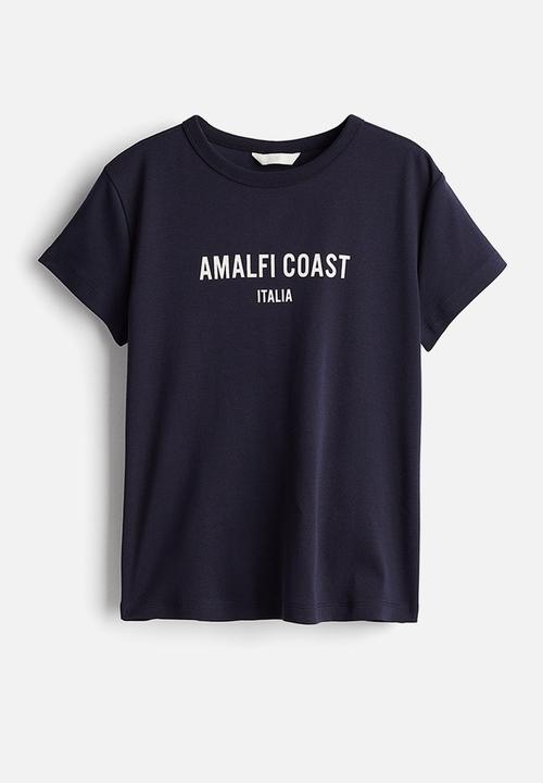 H&M - Fitted cotton T-shirt - blue